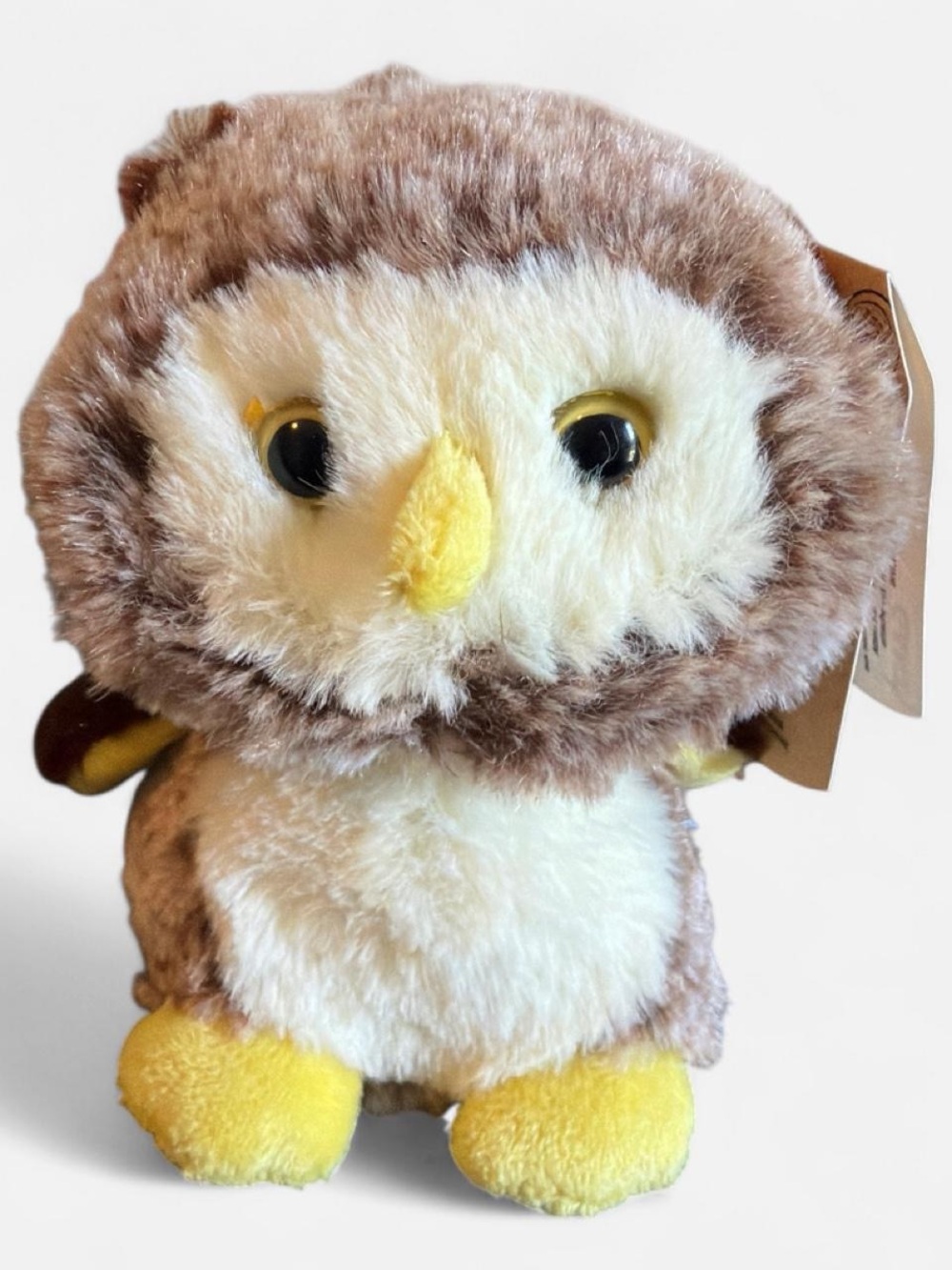 Ganz Plush Owl Bird Toy - Brown, White & Yellow